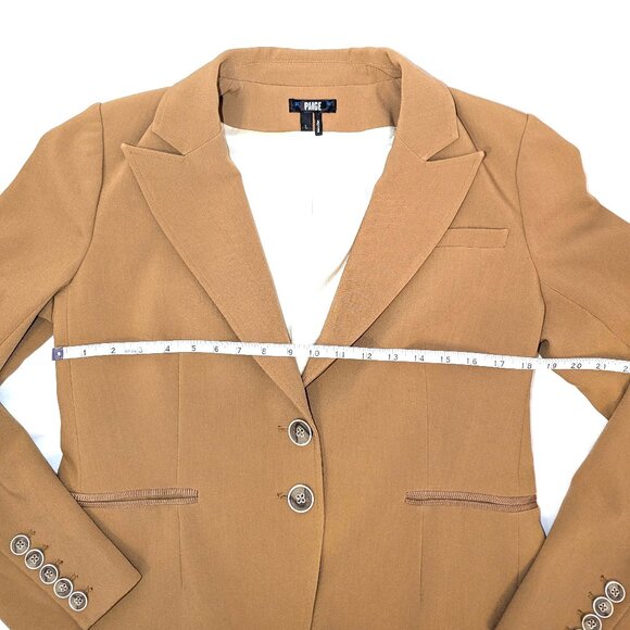 Paige | Chelsee Two-Button Blazer Caramel Tan | Size Large - Picture 8 of 12